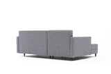 Corner sofa with sleeping function on the left Aydam Gray