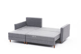 Corner sofa with sleeping function on the left Aydam Gray