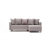 Corner sofa with sleeping function on the right Aydam Crème