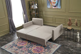 Corner sofa with sleeping function on the left Aydam Crème