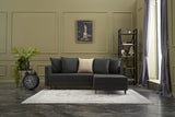 Corner sofa with sleeping function on the right Aydam Anthracite