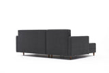 Corner sofa with sleeping function on the left Aydam anthracite