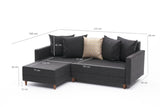 Corner sofa with sleeping function on the left Aydam anthracite