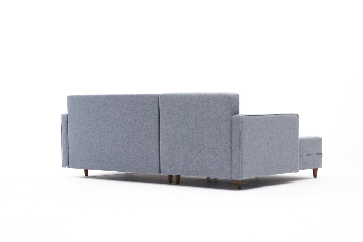 Corner sofa with sleeping function on the left Aydam Blue