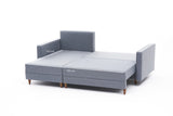 Corner sofa with sleeping function on the left Aydam Blue