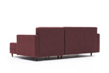 Corner sofa with sleeping function on the right Aydam Claret Red