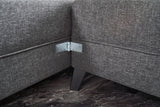 Corner sofa with sleeping function eris anthracite