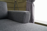 Corner sofa with sleeping function eris anthracite