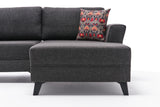 Corner sofa with sleeping function eris anthracite