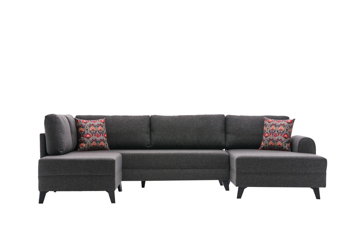 Corner sofa with sleeping function BELEN ANTRACITE