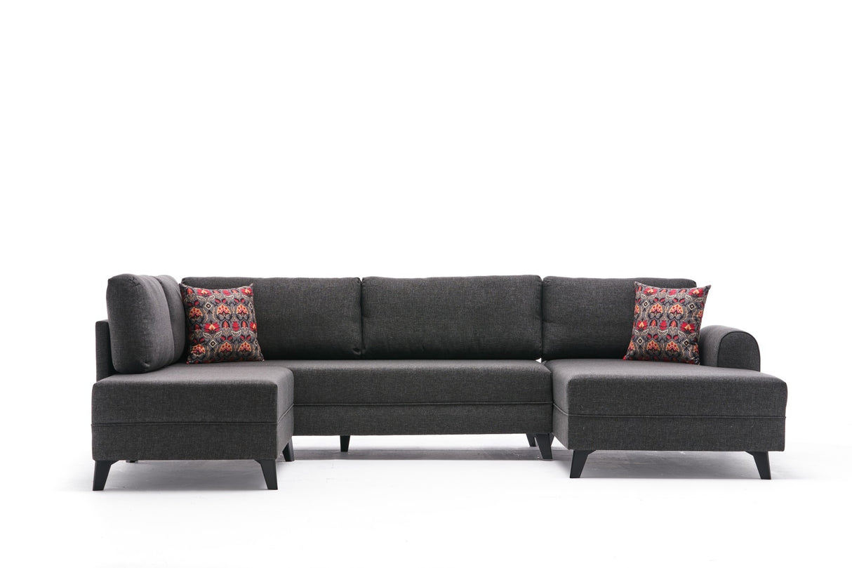 Corner sofa with sleeping function BELEN ANTRACITE