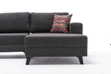 Corner sofa with sleeping function Efsun Anthracite