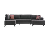 Corner sofa with sleeping function Efsun Anthracite