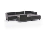 Corner sofa with sleeping function Efsun Anthracite