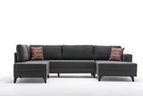 Corner sofa with sleeping function Efsun Anthracite