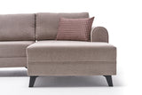 Corner sofa with sleeping function BELEN cream