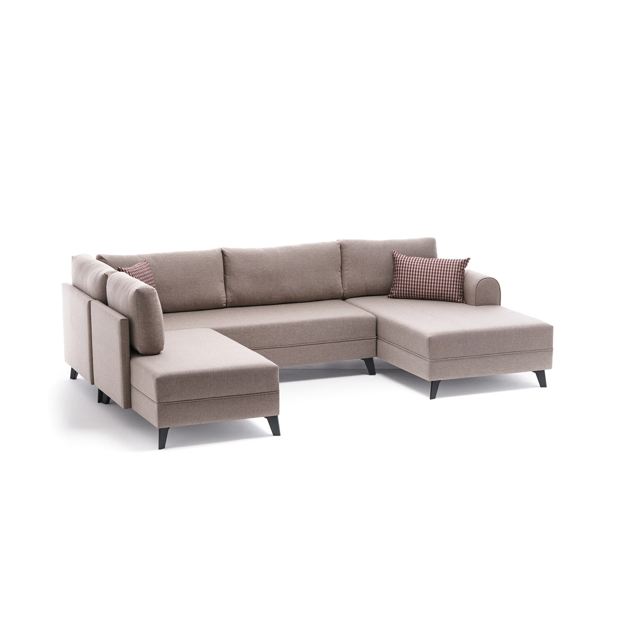 Corner sofa with sleeping function BELEN cream