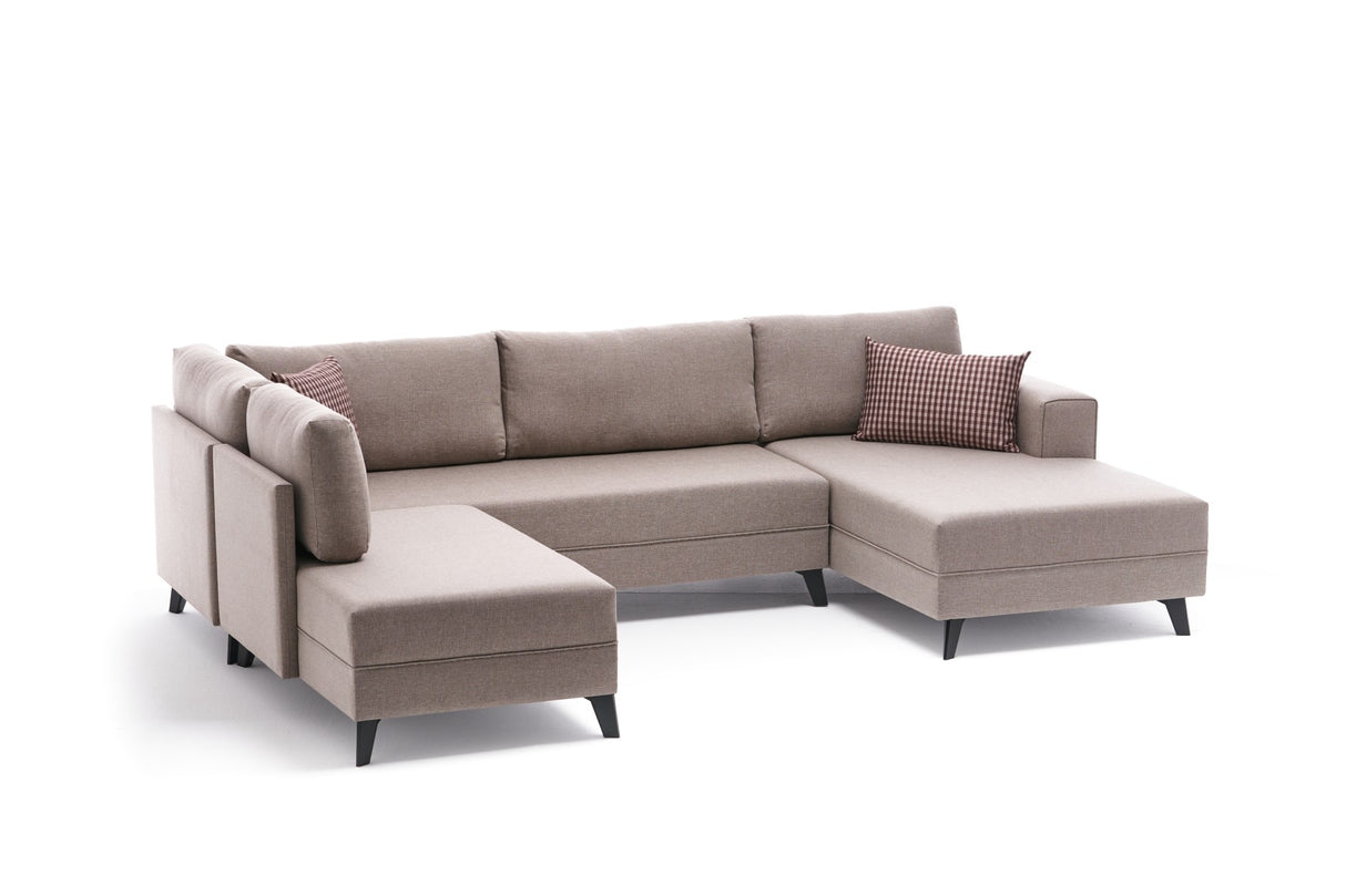 Corner sofa with sleeping function Efsun cream