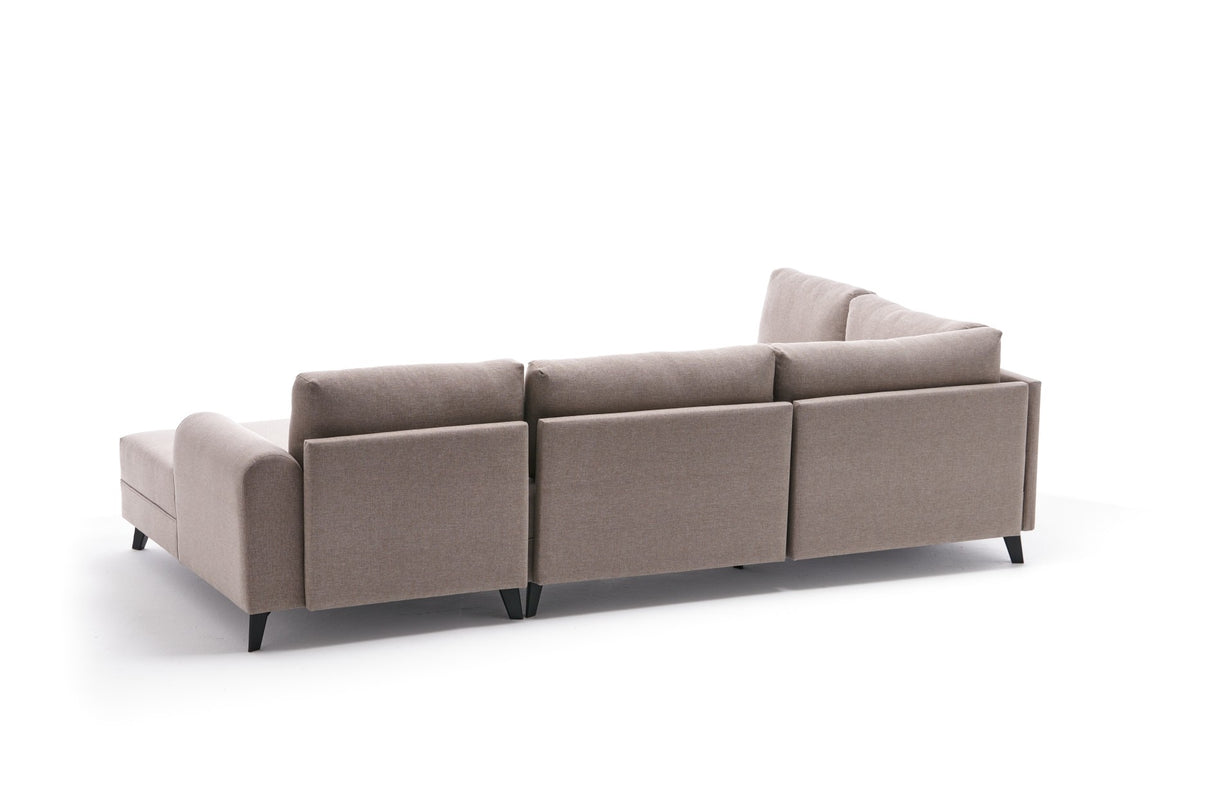 Corner sofa with sleeping function Efsun cream