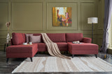 Corner sofa with sleeping function Eris Claret Red