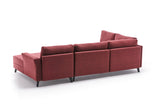 Corner sofa with sleeping function Eris Claret Red