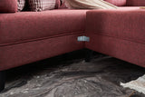 Corner sofa with sleeping function Eris Claret Red