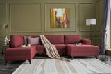 Corner sofa with sleep function Efsun Claret Red