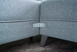 Corner sofa with sleep function eris blue