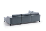 Corner sofa with sleeping function BELEN blue