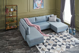 Corner sofa with sleeping function BELEN blue