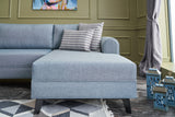 Corner sofa with sleeping function BELEN blue