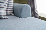 Corner sofa with sleeping function BELEN blue