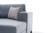 Corner sofa with sleeping function Efsun blue