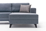 Corner sofa with sleeping function Efsun blue