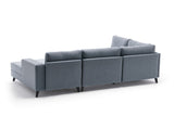 Corner sofa with sleeping function Efsun blue