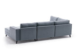 Corner sofa with sleeping function Efsun blue