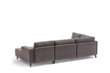 Corner sofa with sleeping function BELEN Brown