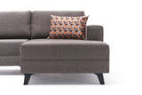 Corner sofa with sleep function Efsun Brown