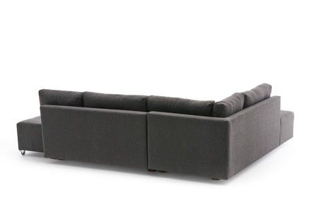 Corner sofa with sleeping function on the left manama anthracite