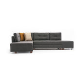 Corner sofa with sleeping function on the left manama anthracite