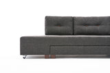 Corner sofa with sleeping function on the left manama anthracite