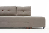 Corner sofa with sleeping function on the left manama crème