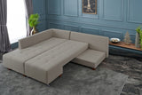 Corner sofa with sleeping function on the left manama crème