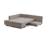 Corner sofa with sleeping function on the left manama crème