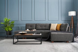 Corner sofa with sleep function on the right manama anthracite