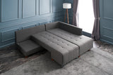 Corner sofa with sleep function on the right manama anthracite