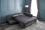 Corner sofa with sleep function on the right manama anthracite