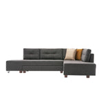 Corner sofa with sleep function on the right manama anthracite