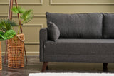 2-seater Bank Bella Anthracite