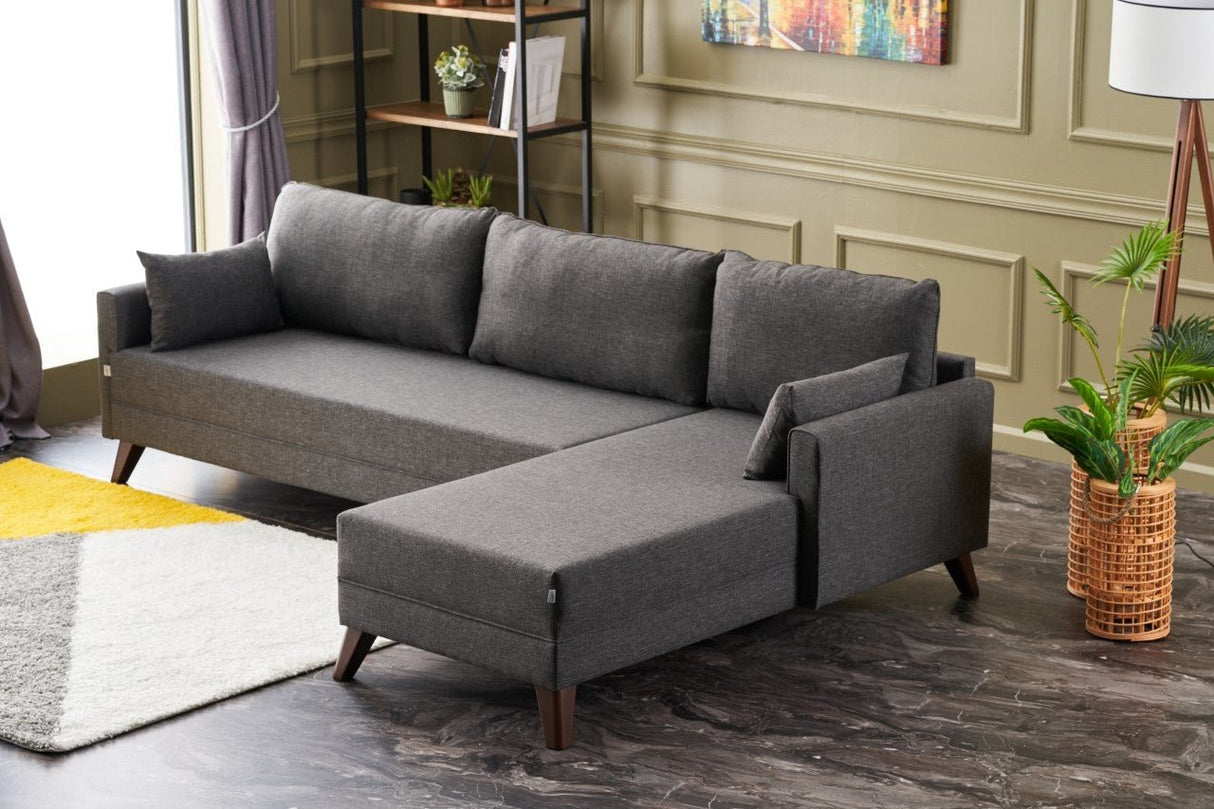 Corner sofa on the right Bella Anthracite